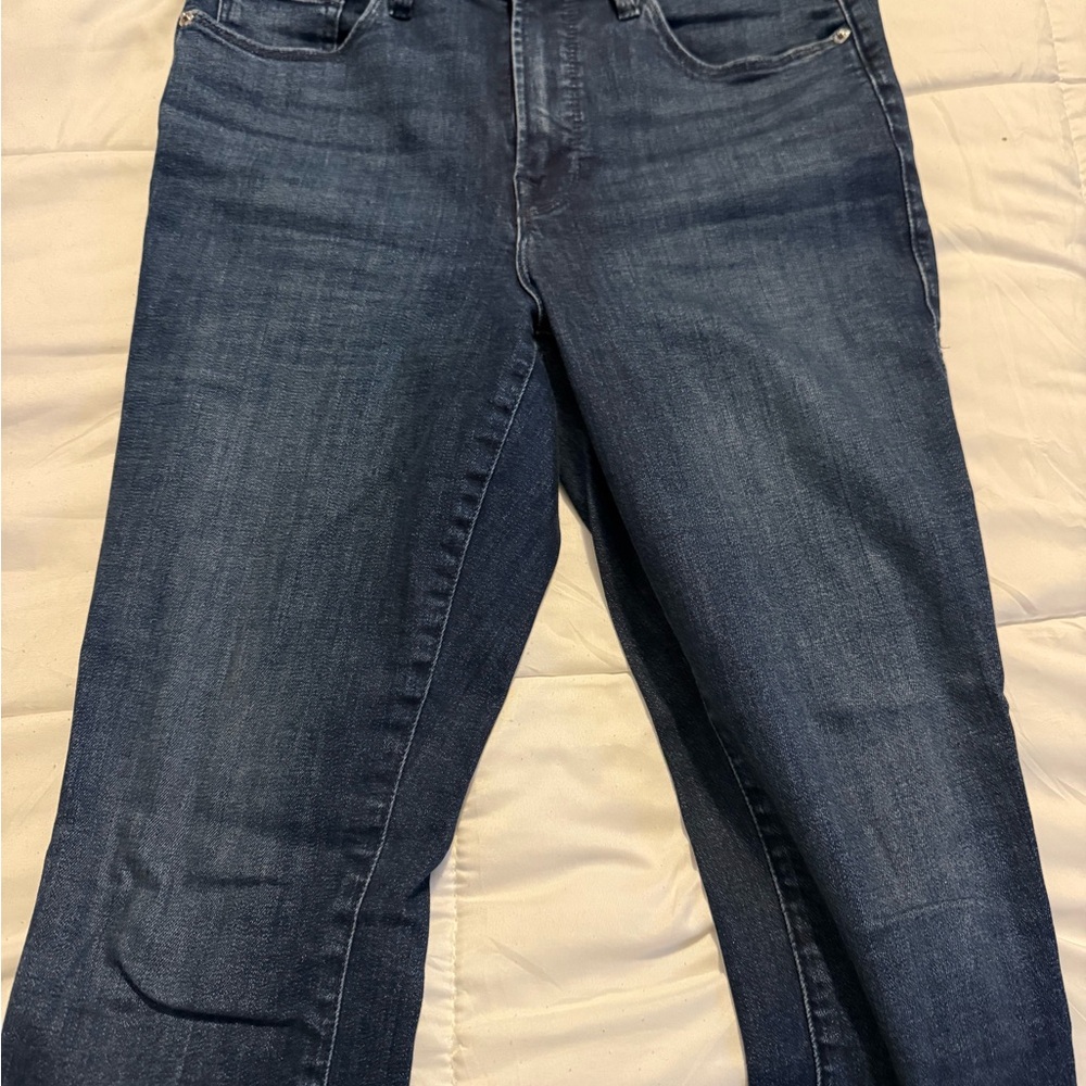 Good American Blue Straight Leg Jeans